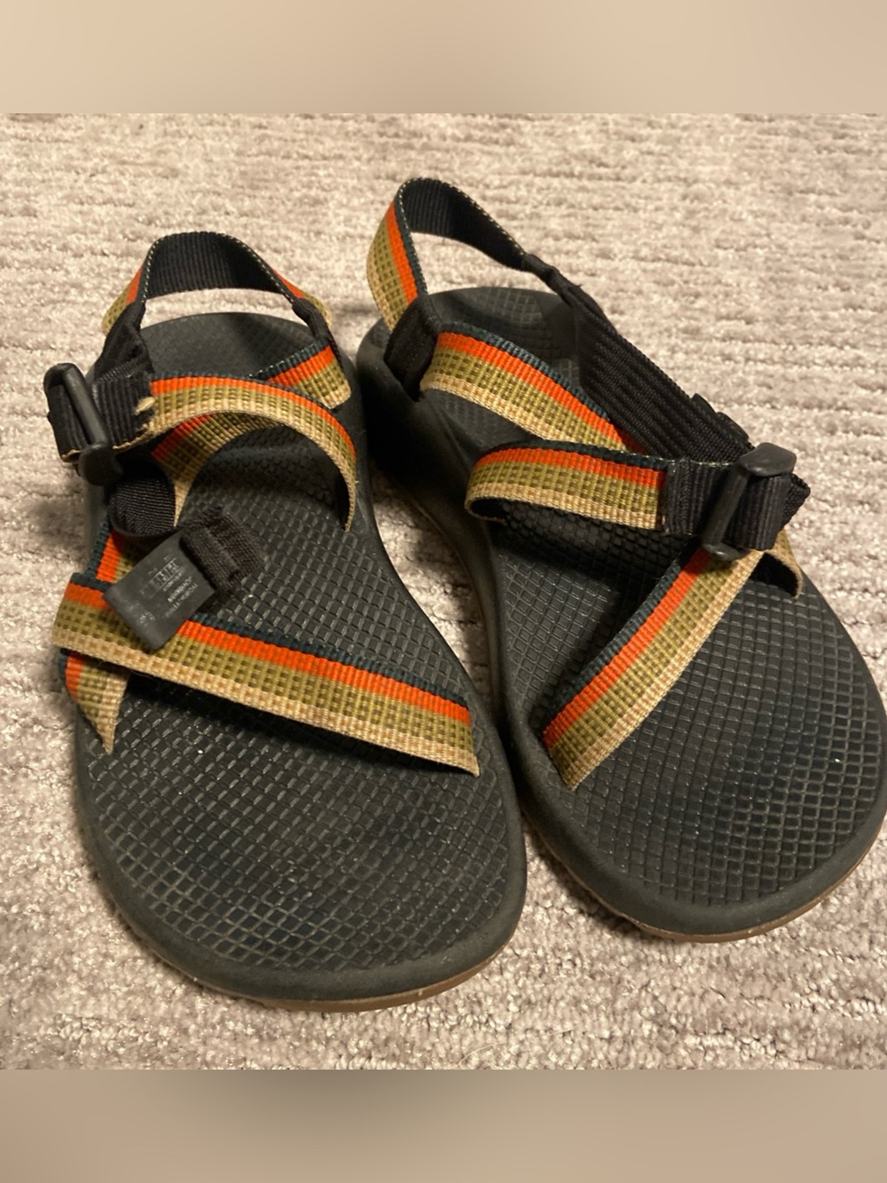 Chaco Women’s Brown Sport Hiking Sandals Classic Z Strap Orange VG Tread Size 7